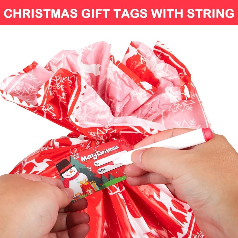 Sofier Large Christmas Gift Bags, Holiday Gift Wrap Jumbo Sacks for Giant Presents Big Xmas Plastic Bags (Reindeer-1pcs-36 * 56) - Image 3